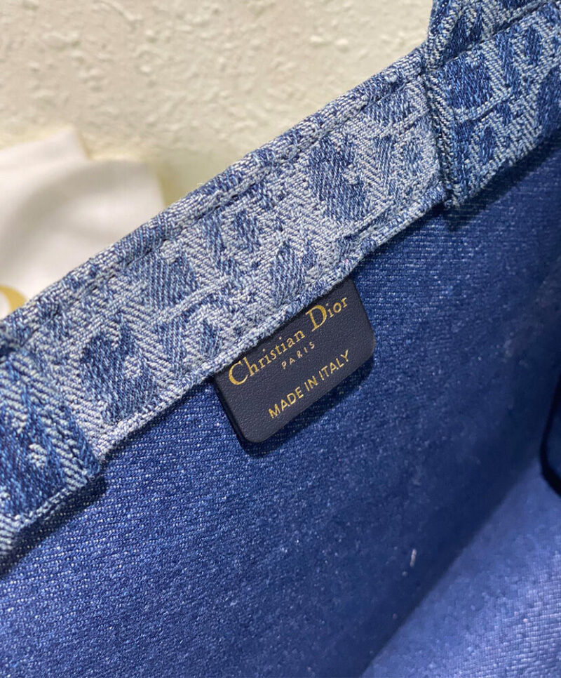 Christian Dior Small Dior Book Tote Blue